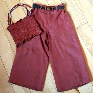 Faithfull the brand 2-piece linen set size 4/S